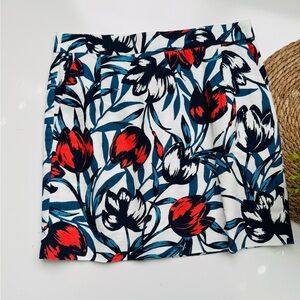 J.‎ Crew Factory Basketweave Floral Mini Skirt Size 4